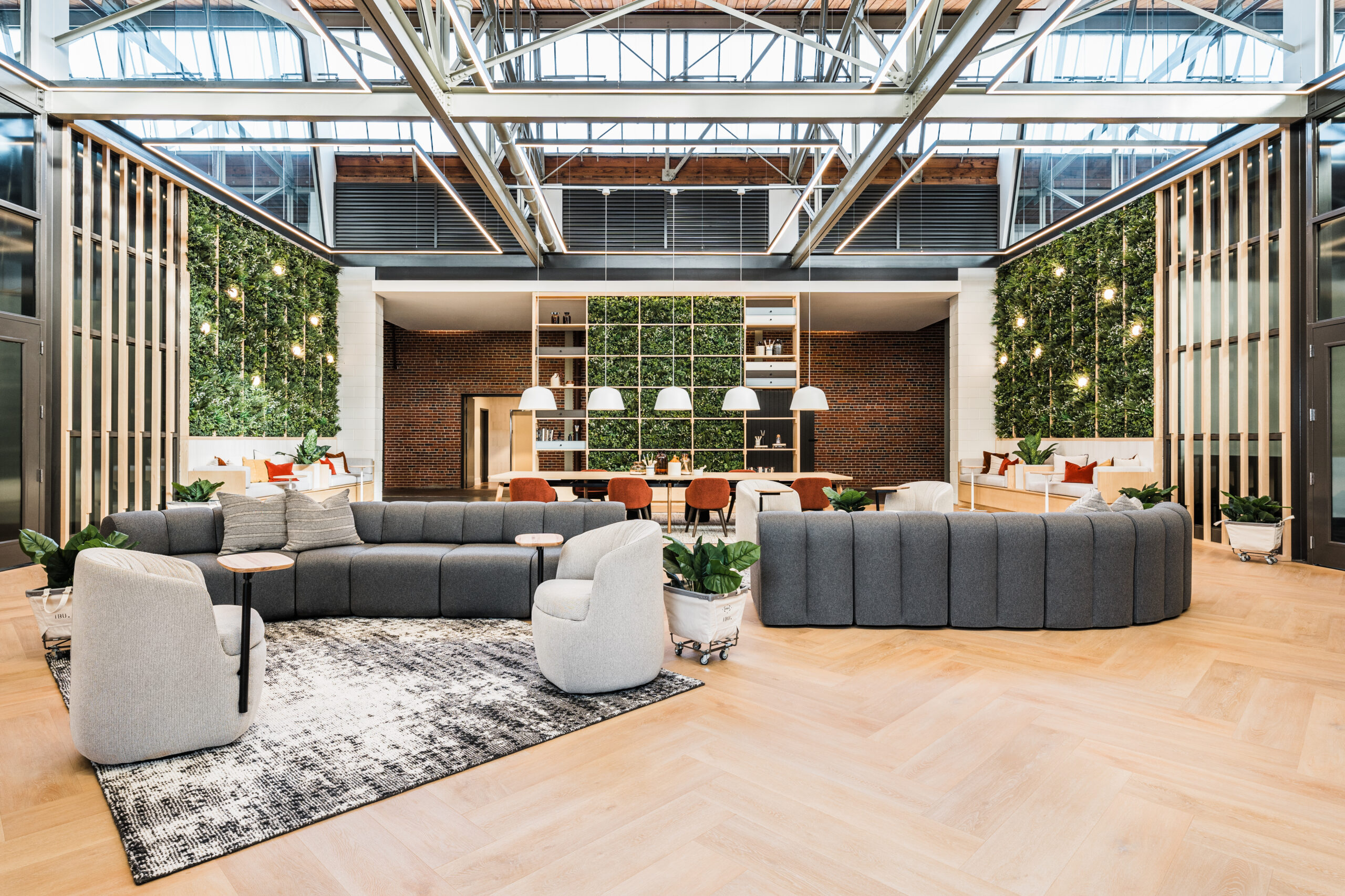 Aspecta Contours herringbone LVT in office space