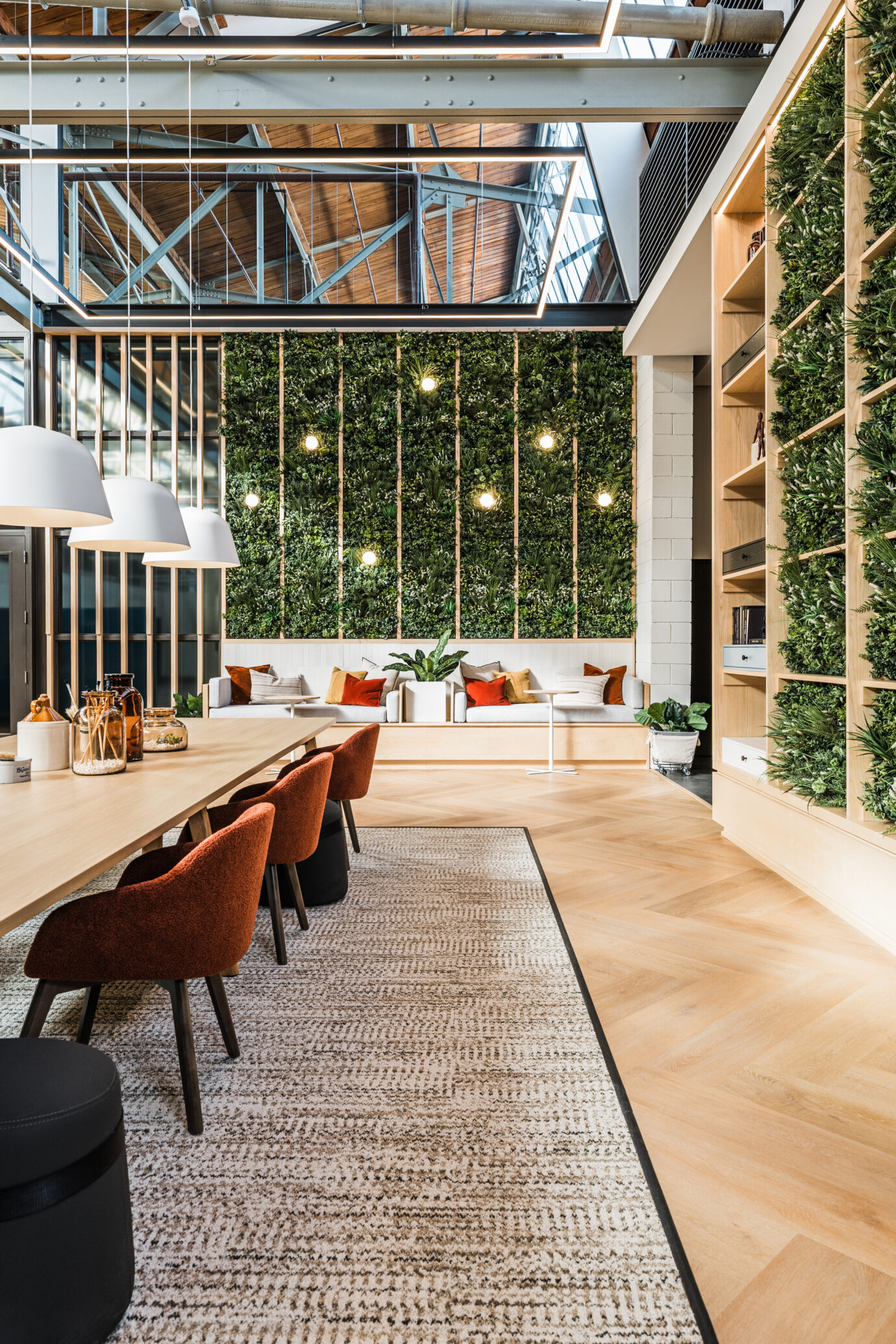 Aspecta Contours herringbone LVT in office space