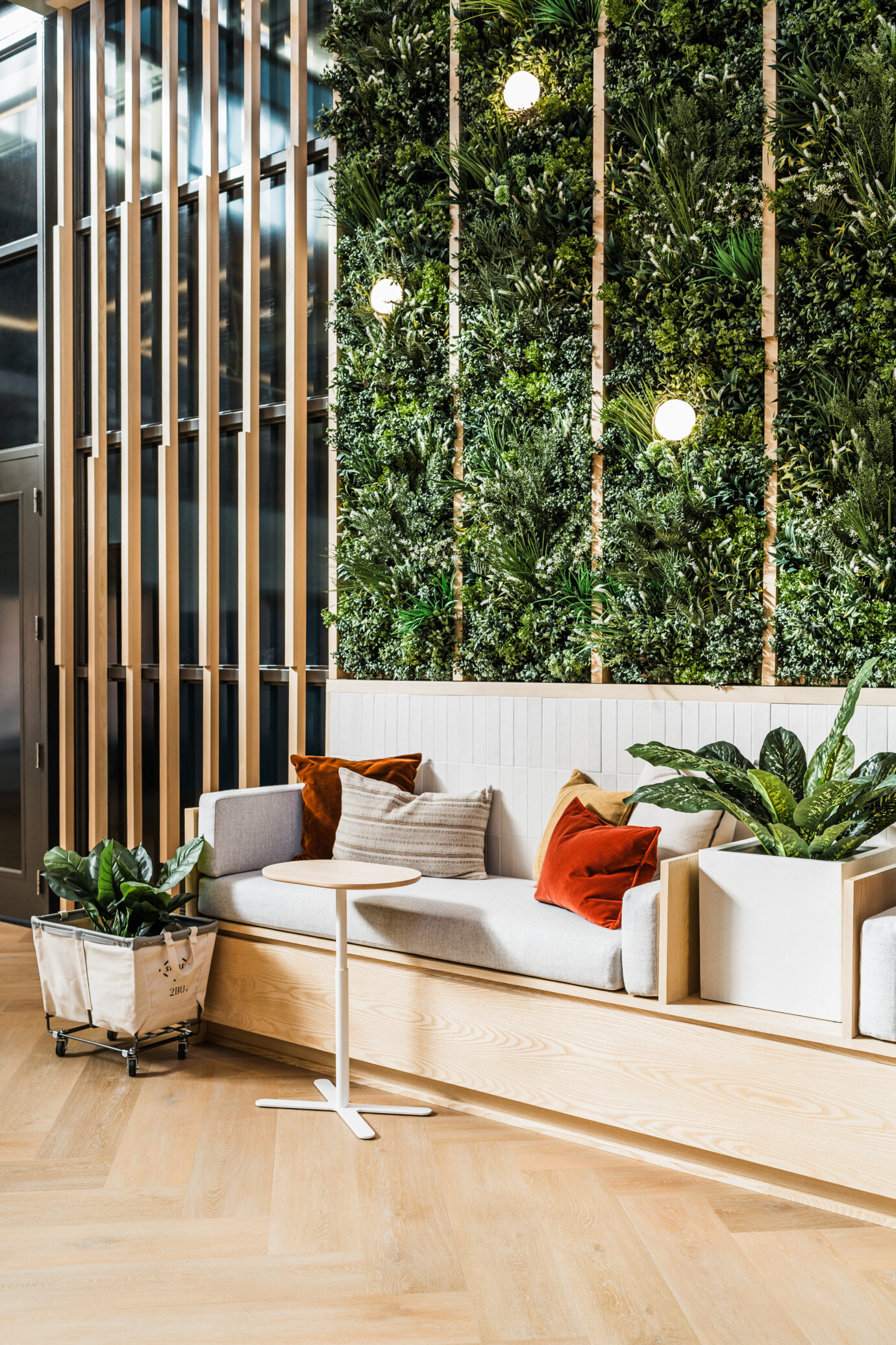 Aspecta Contours herringbone LVT in office space