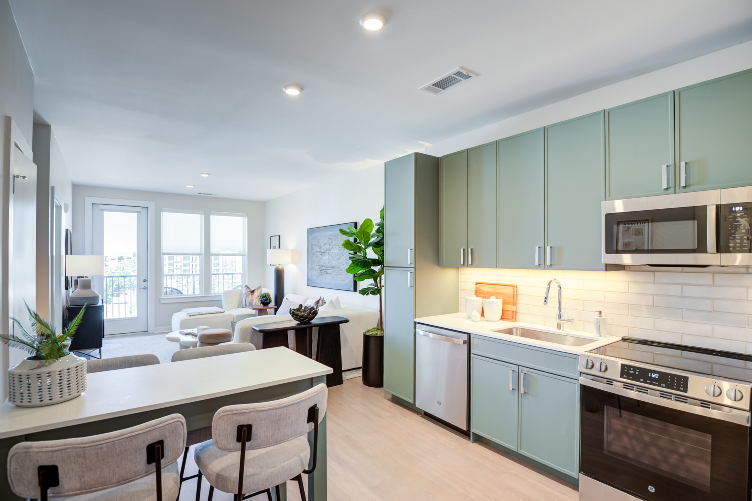 LVT installed in apartment unit